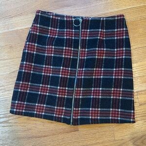 Plaid mini skirt medium